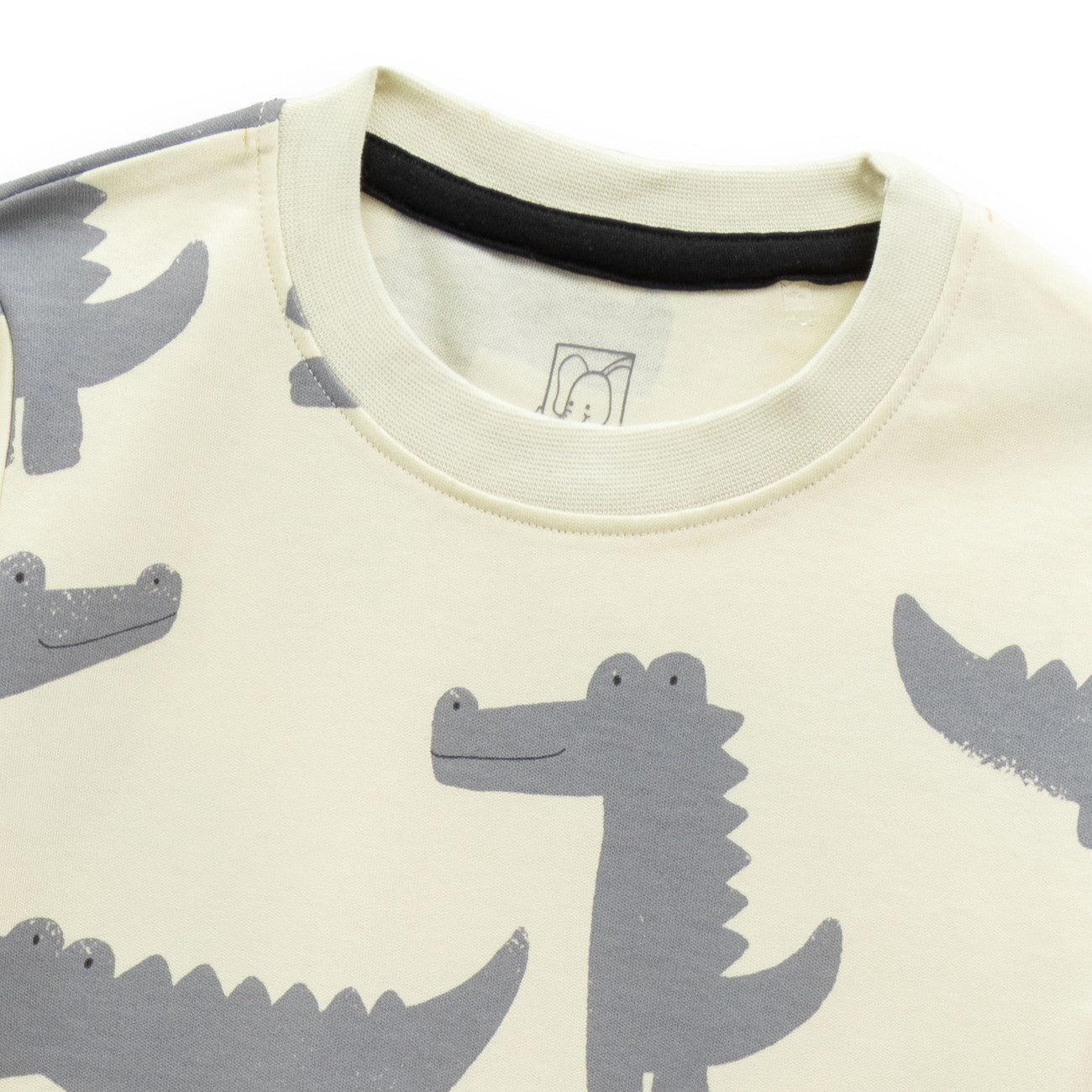 croc silhoutte kids pajama set closeup