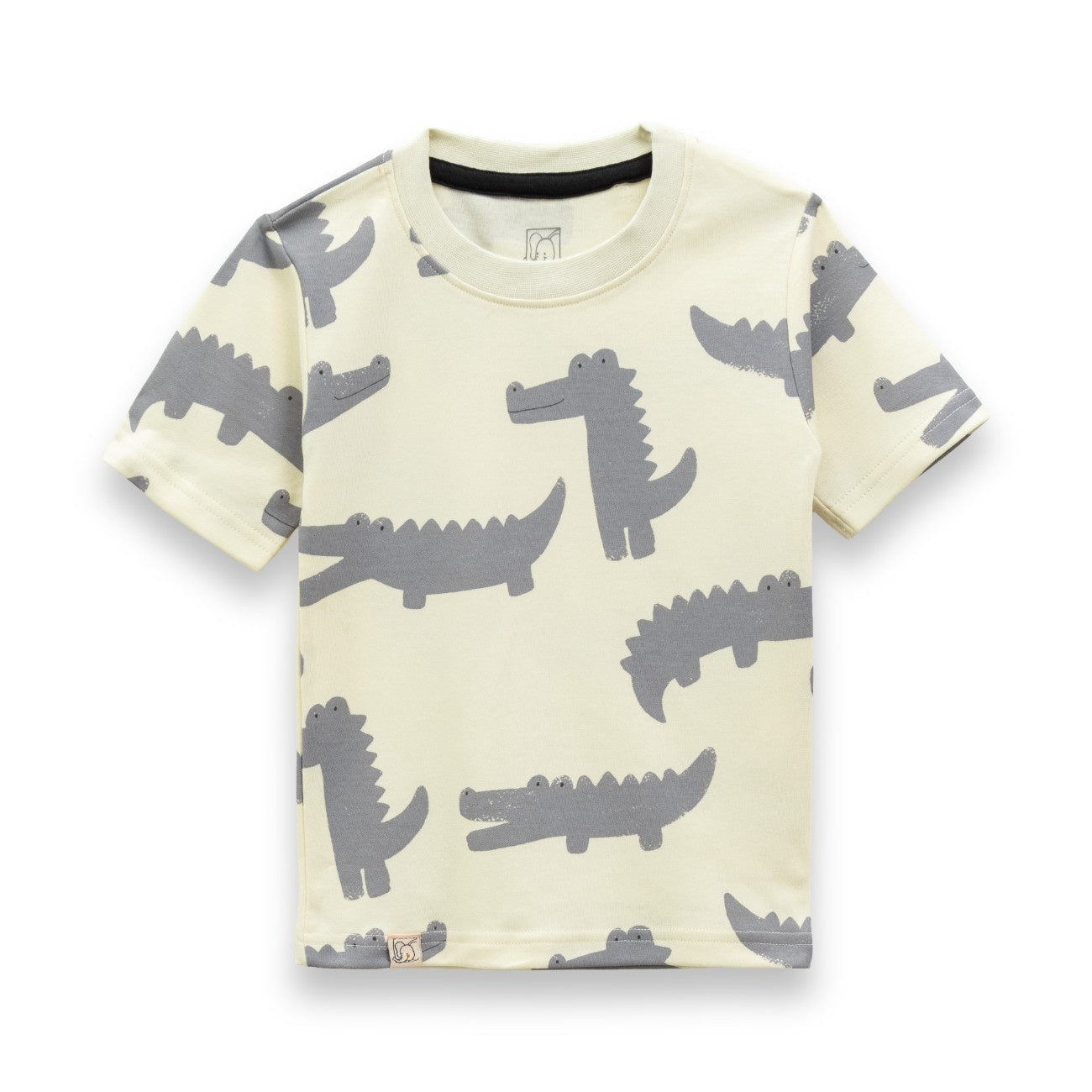 croc silhoutte kids pajama set tshirt