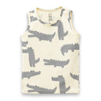 Croc Printed White Kids Clothing Set tshirt