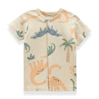 dino family printed cute baby clothing set new