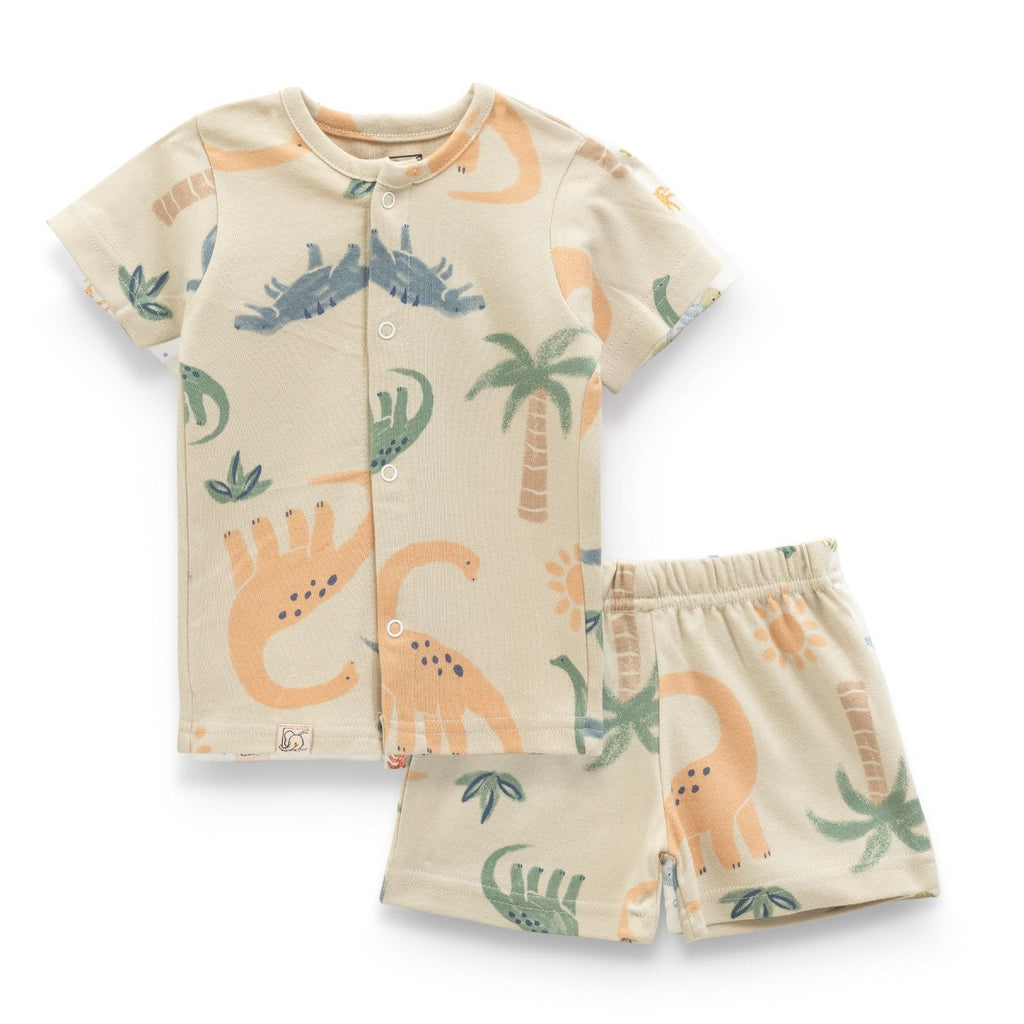 dino family printed cute baby clothing set 