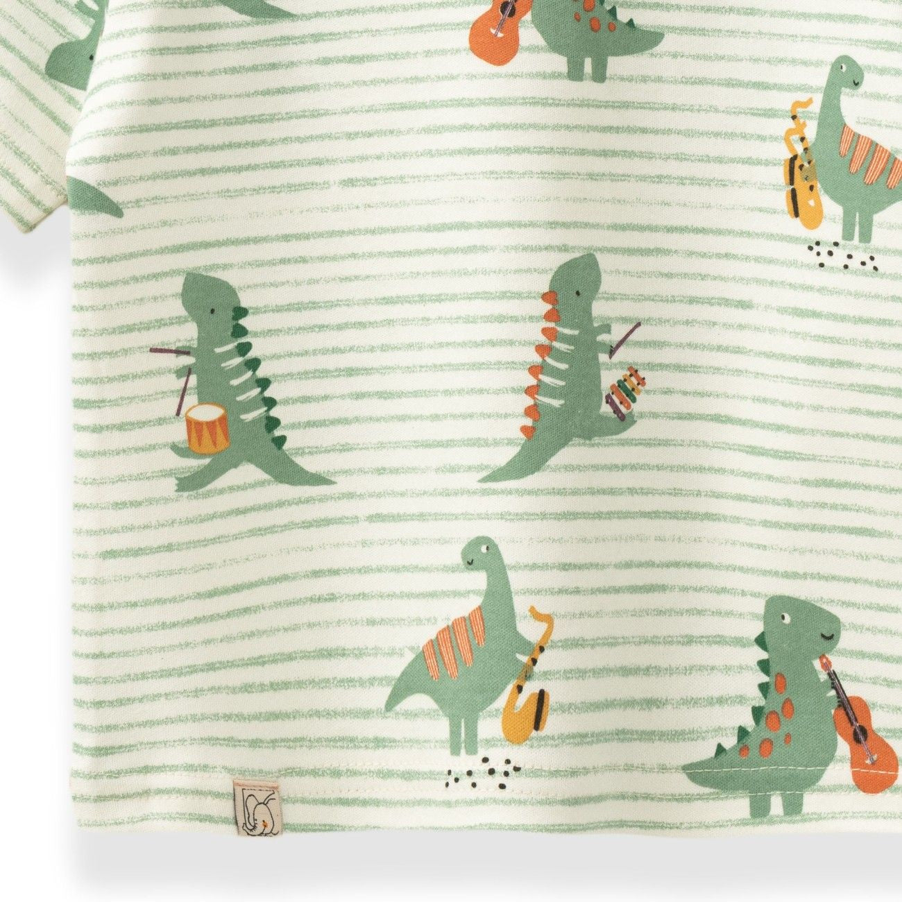 dinosaur printed cotton baby pyjama set fabric
