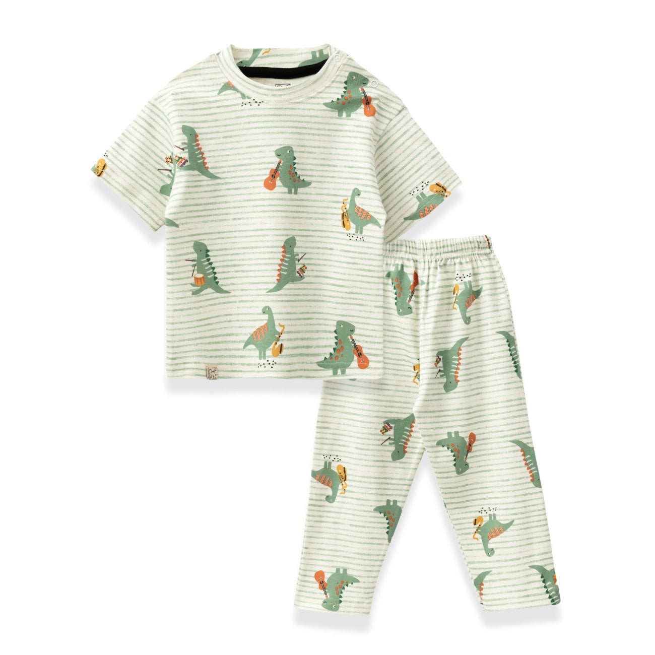 dinosaur printed cotton baby pyjama set
