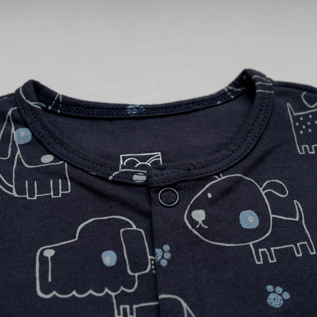 dog printed cotton baby clothing set fabric