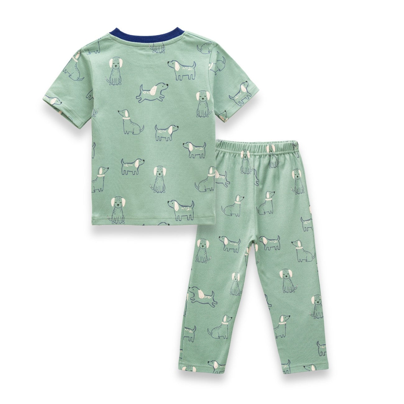 night suit for kids dogs printed set back