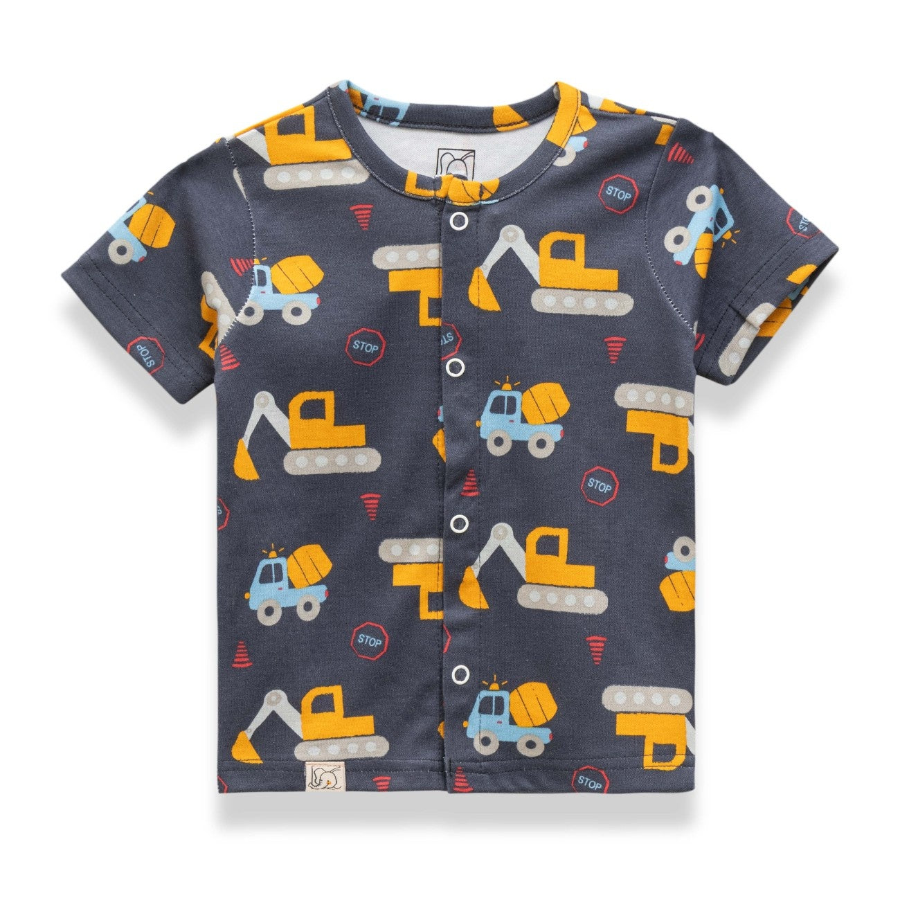 vehicle printed baby clothing set cotton front