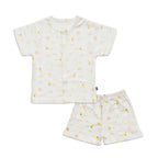 duck printed cotton baby clothes white
