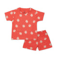 floral printed pink baby cotton clothing set 