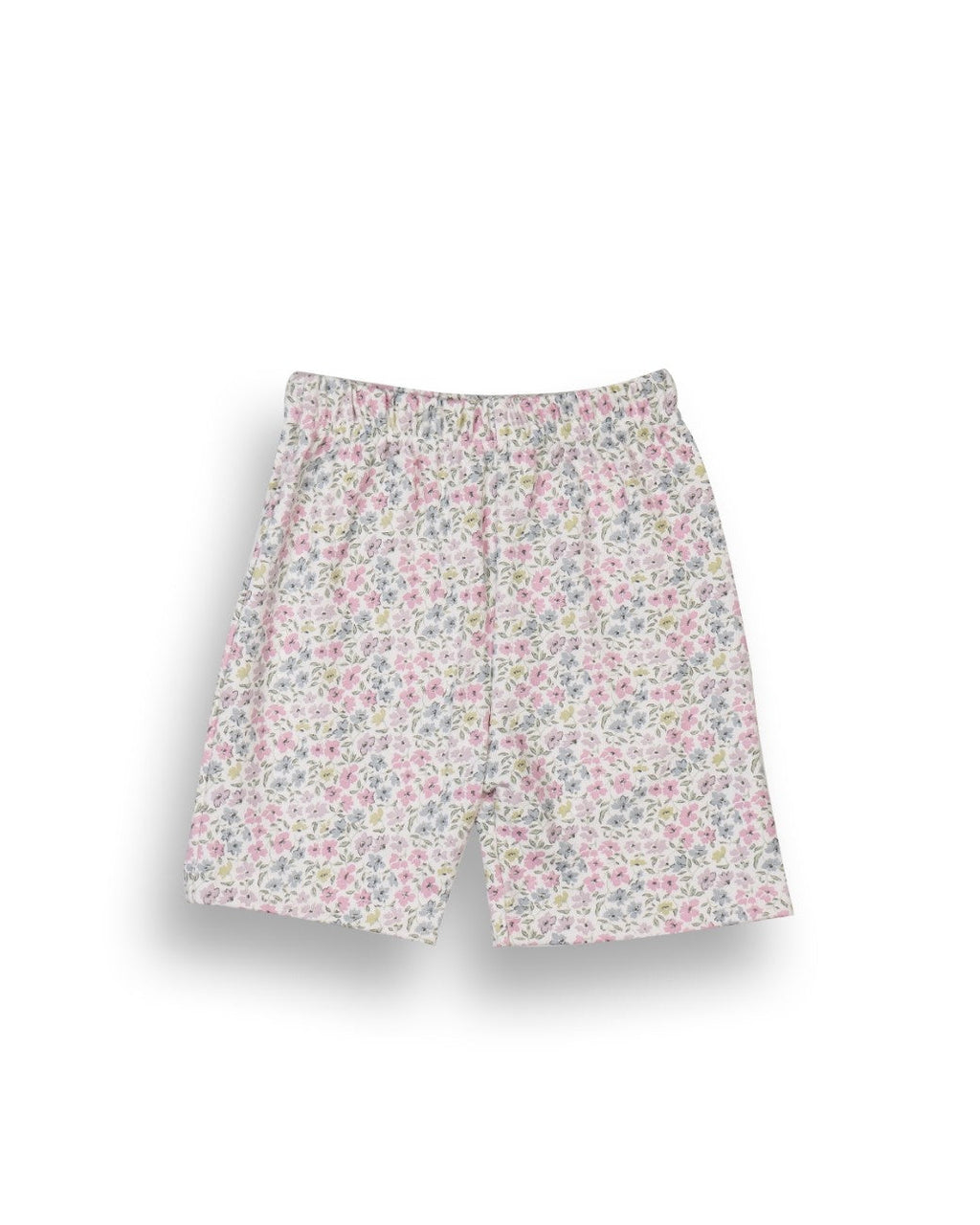 Tiny Floral Printed Pink Kids Clothing Set shorts