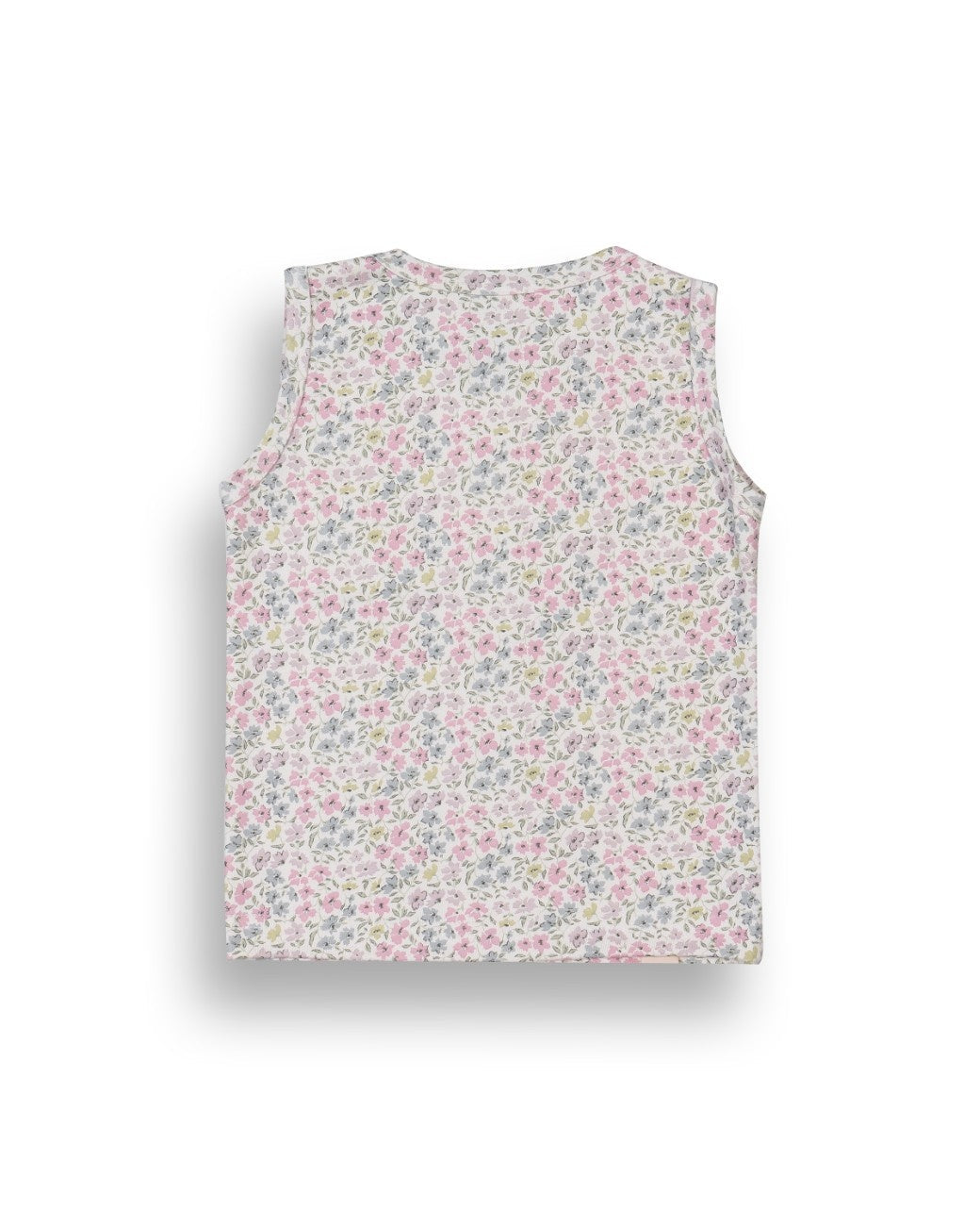 Tiny Floral Printed Pink Kids Clothing Set back