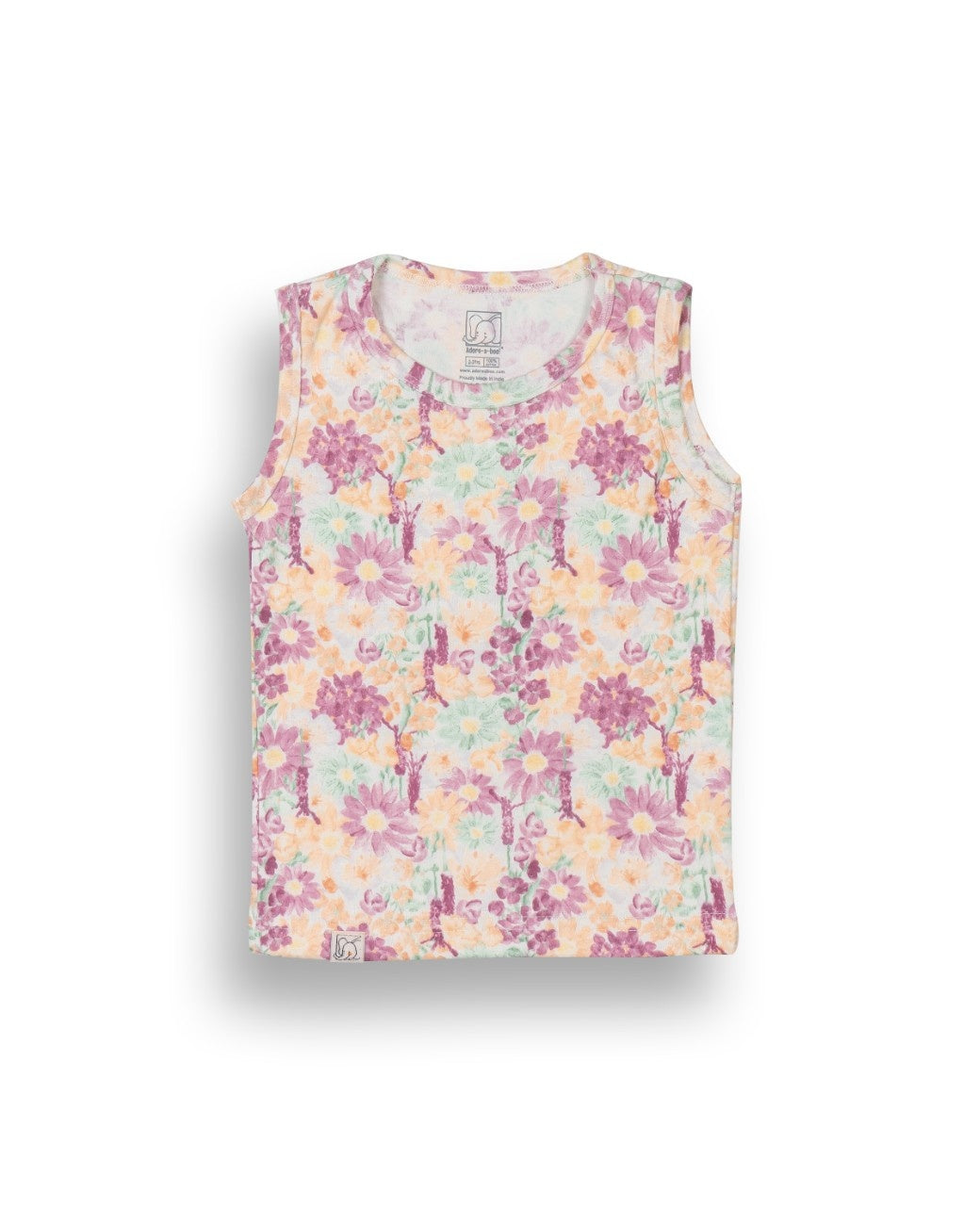 Flowers Printed Pink Kids Clothing Set tshirt