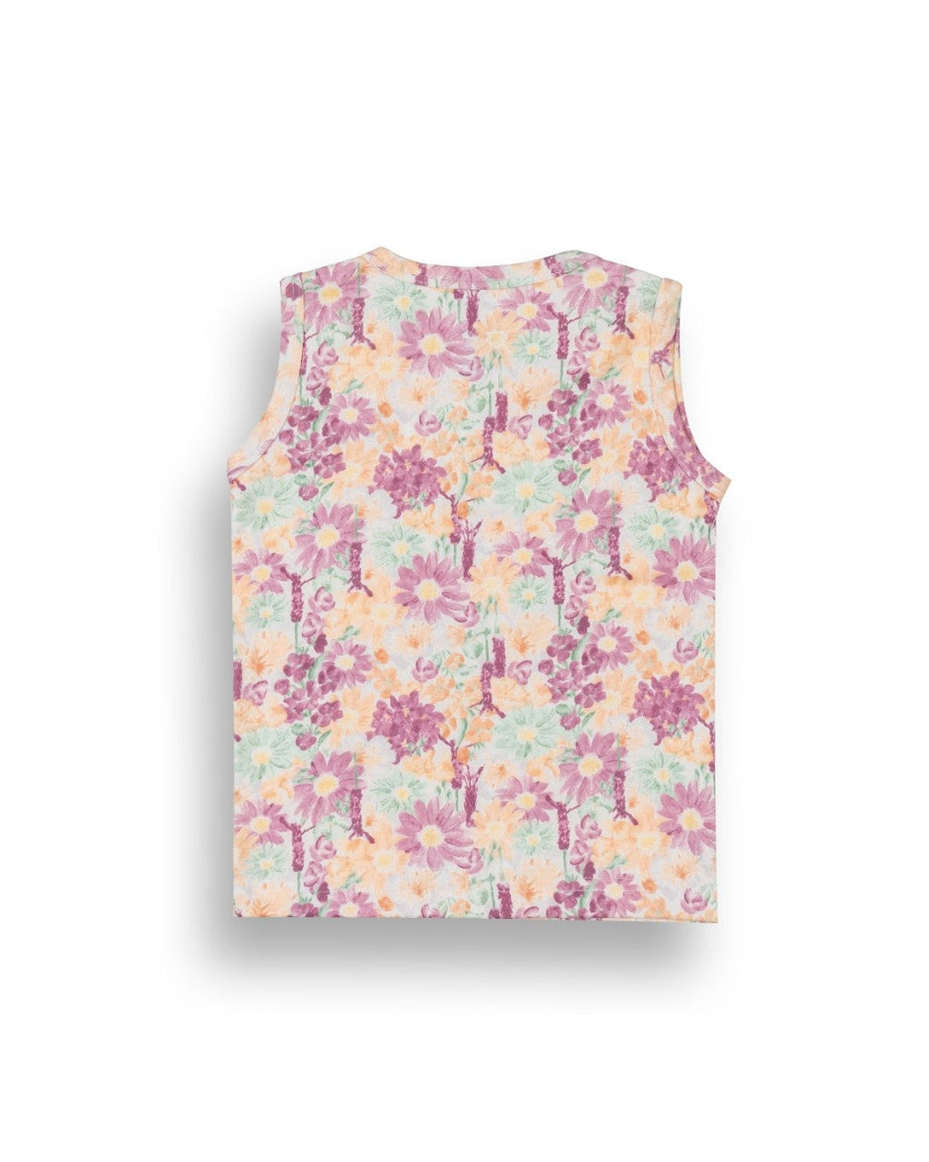 Flowers Printed Pink Kids Clothing Set back