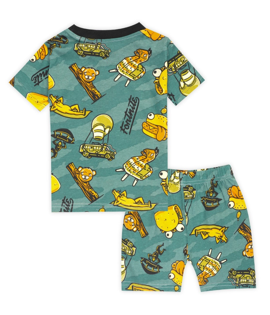 fortnite printed green kids co ord set back