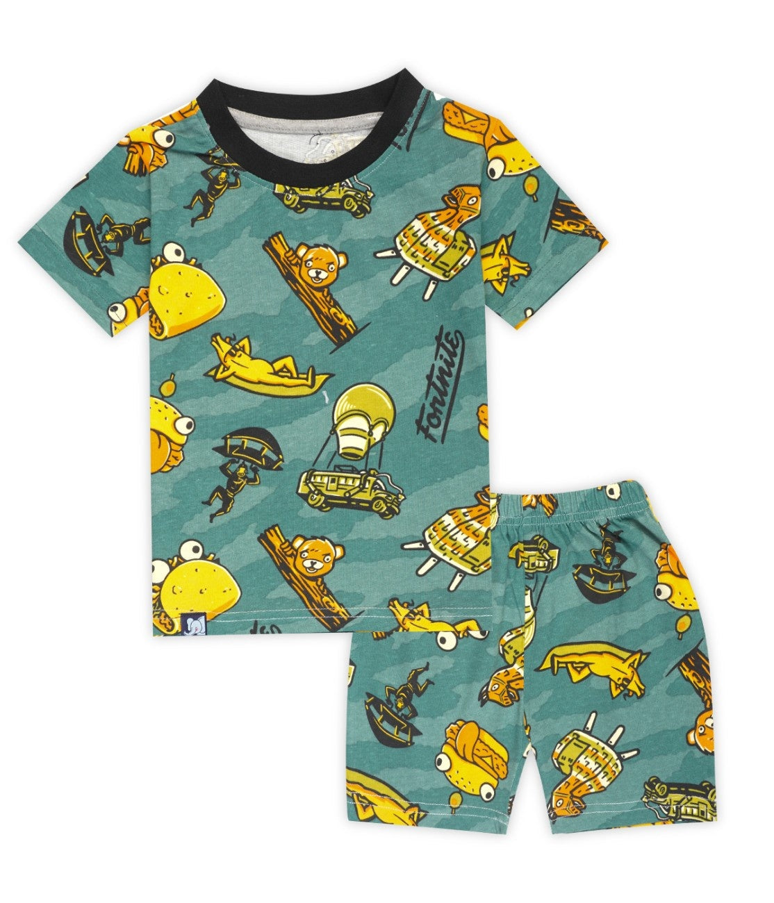 fortnite printed green kids co ord set