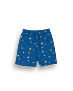 Galaxy Printed Blue Kids Clothing Set shorts