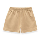 animals printed beige baby shorts set 