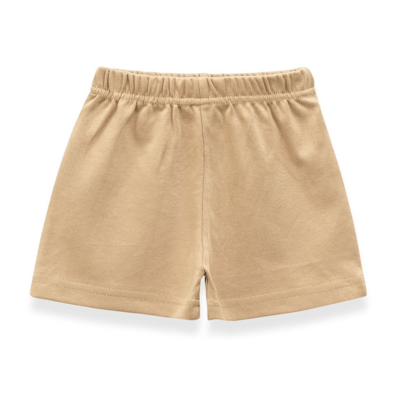 animals printed beige baby shorts set 