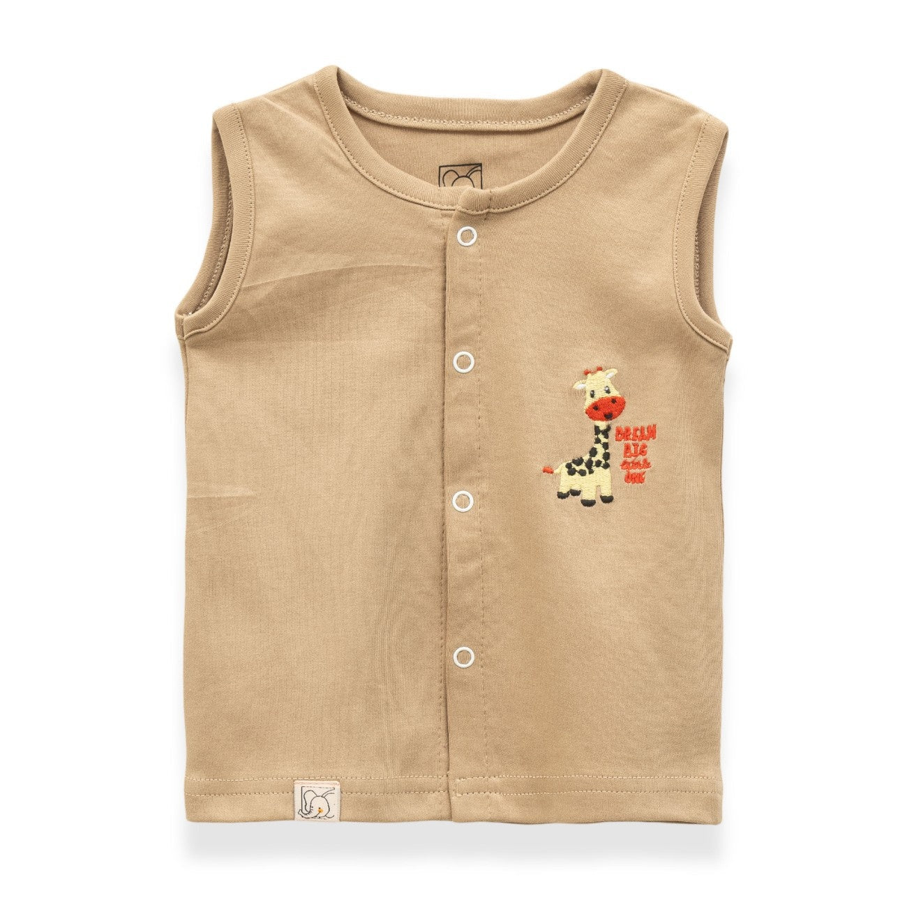 animals printed beige baby clothing set new