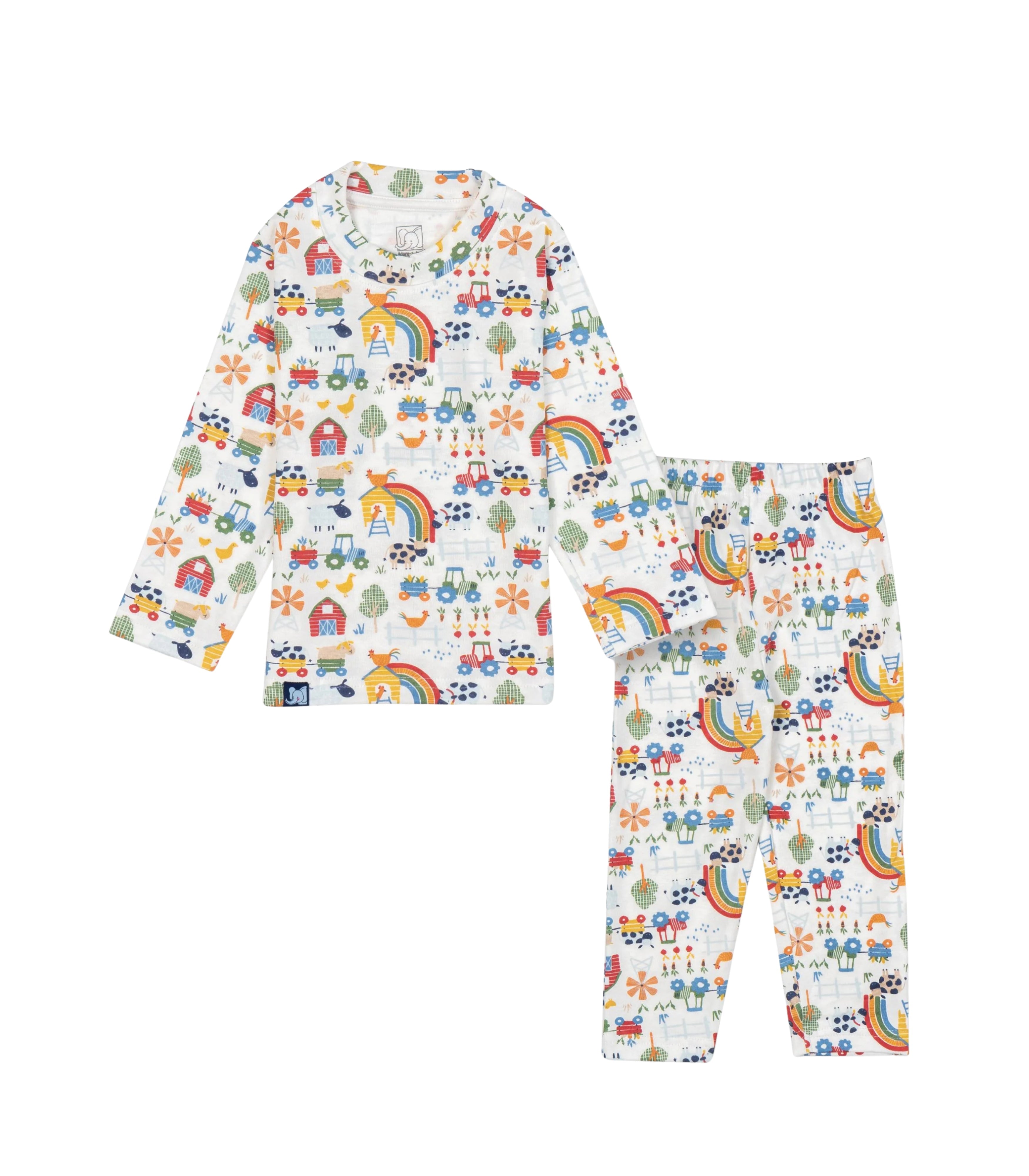 houses printed full sleeve kids pyjama set