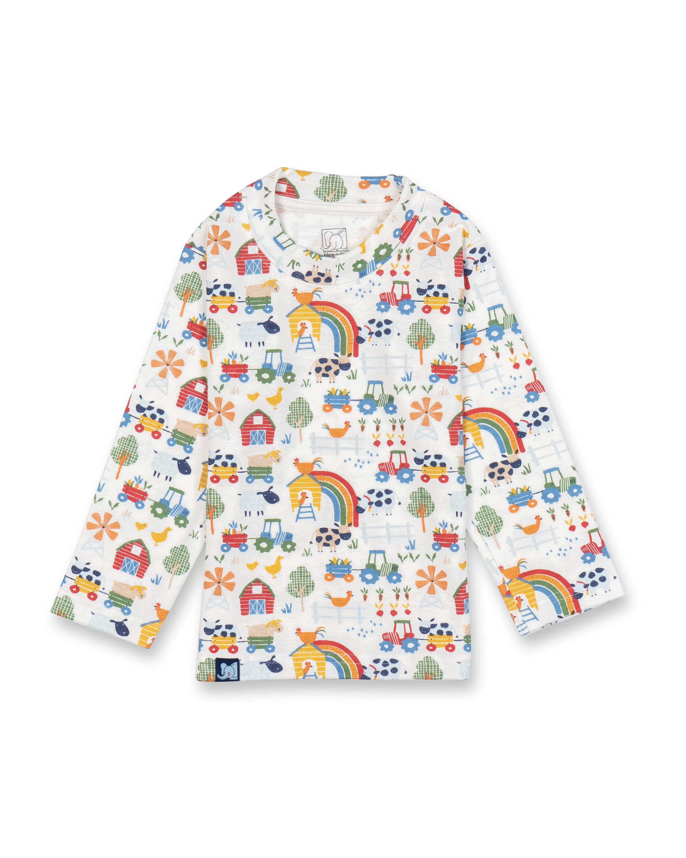 houses printed full sleeve kids tshirt pyjama