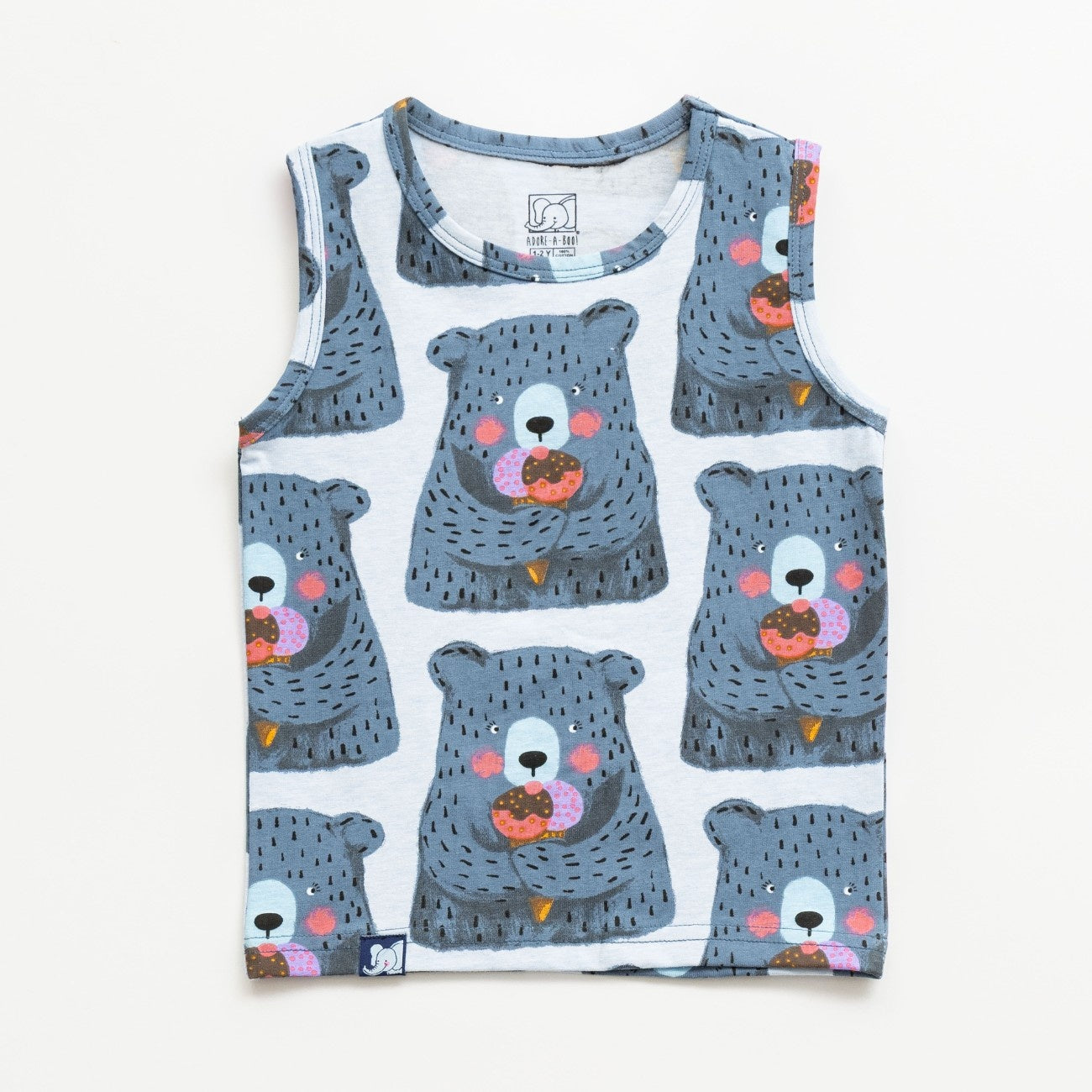 Ice Bear Printed Grey Kids Clothing Set tshirt