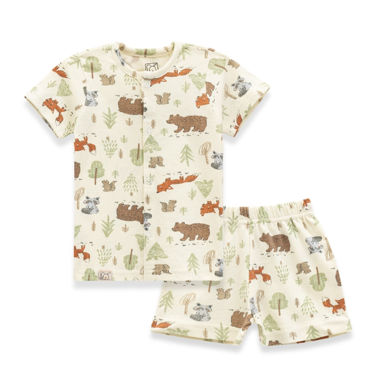 jungle bear printed baby clothes set