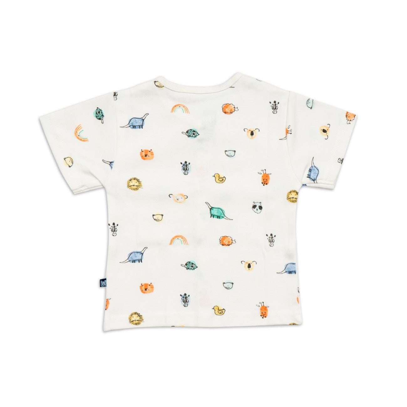 animals patch printed baby clothing set back view