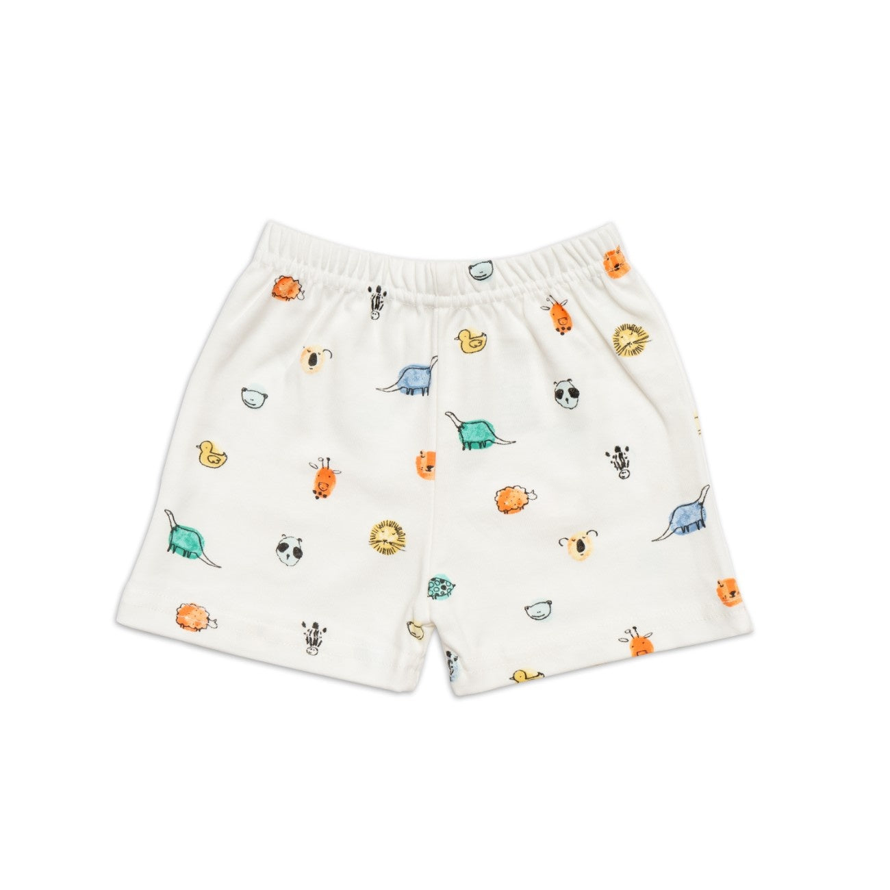 animals patch printed baby shorts set 