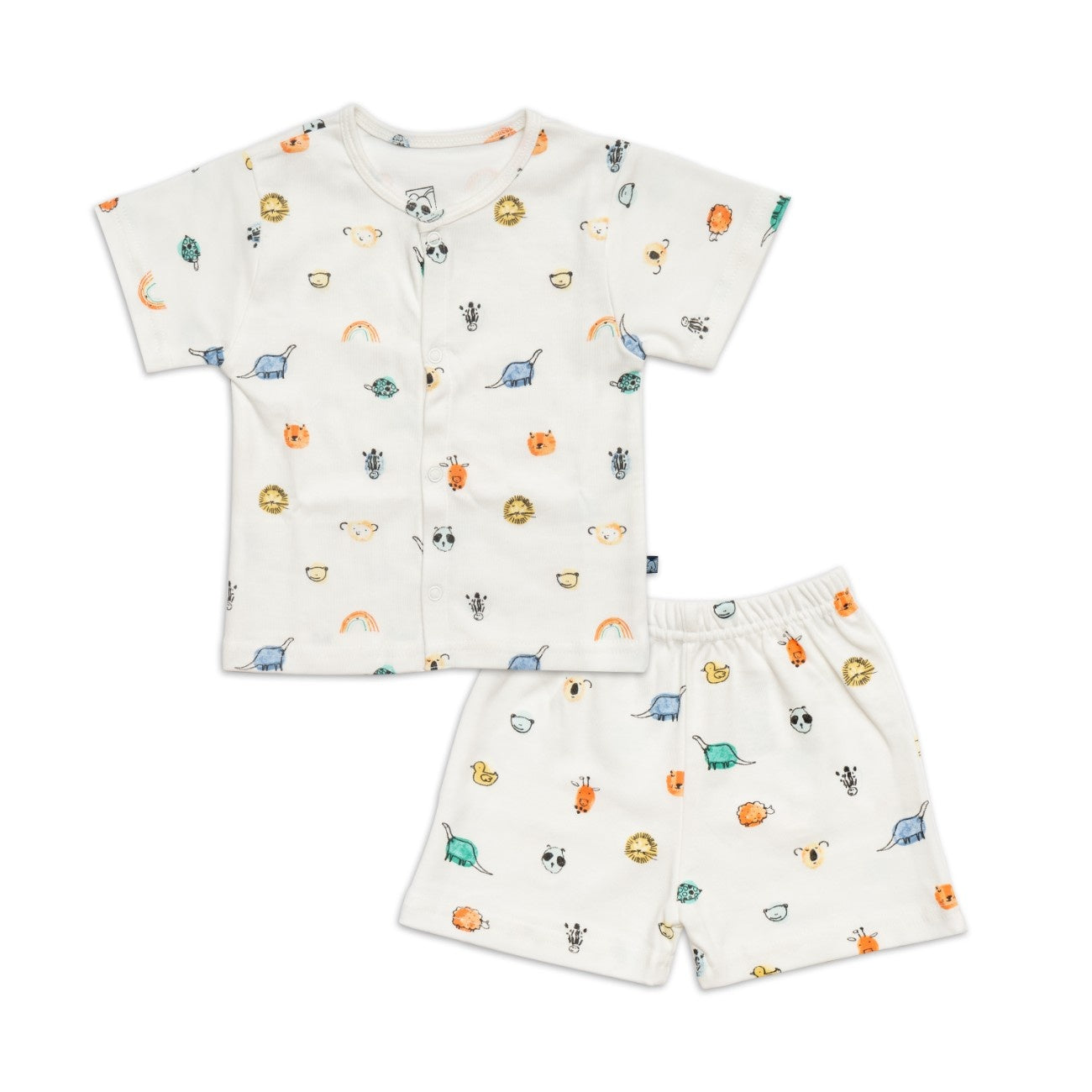 animals patch printed baby clothing set 