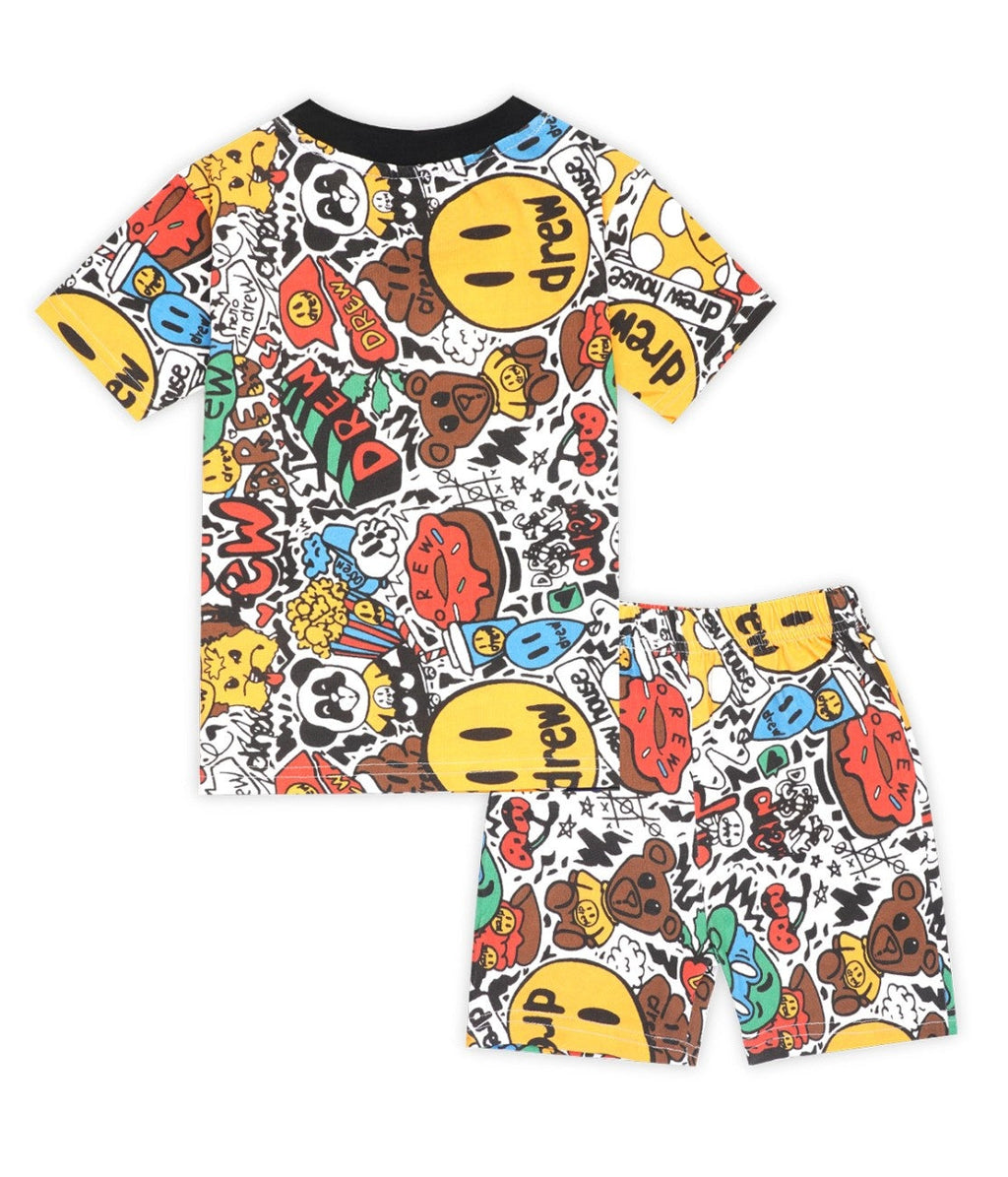 all over printed kids cotton clothing set back