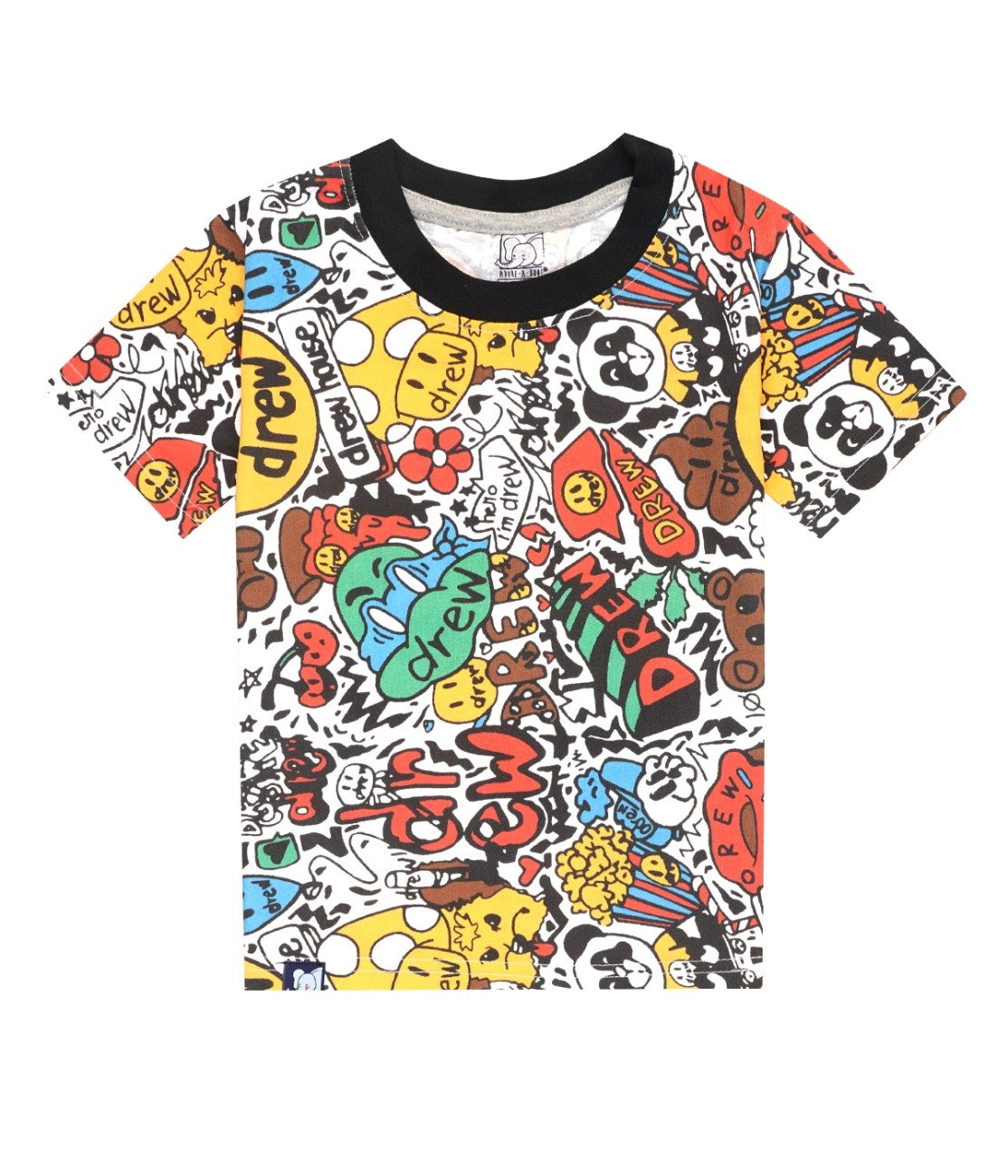 all over printed kids cotton clothing set tshirt