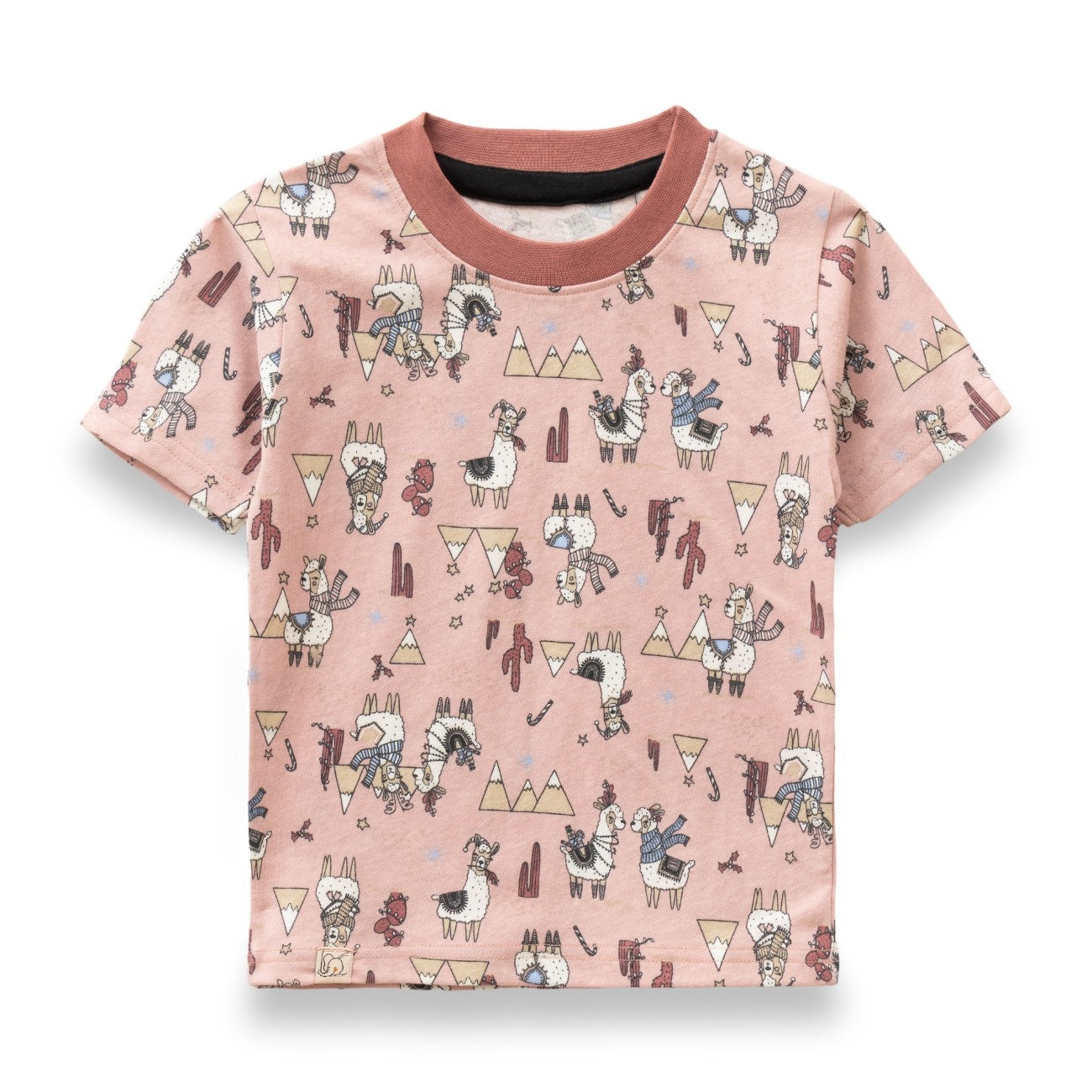 camel printed peach kids cotton tshirt