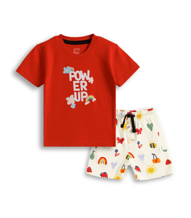 power up red kids clothes for girls