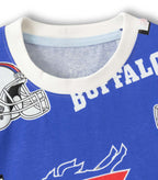 kids sports printed clothing set closeup