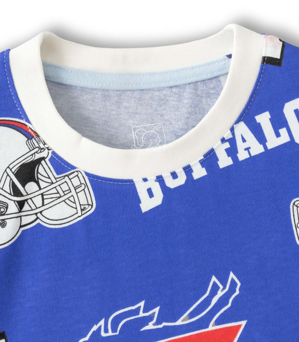 kids sports printed clothing set closeup