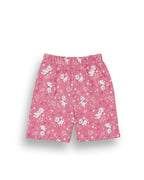 Cute Kitty Cat Printed Pink Kids Clothing Set shorts