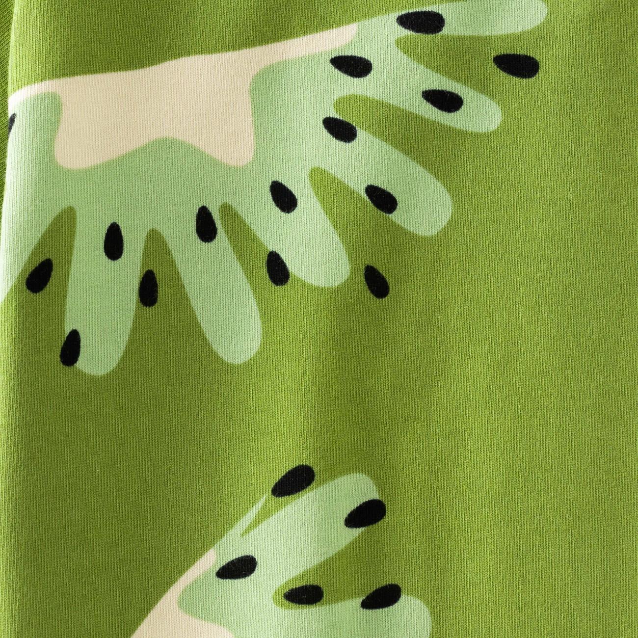 kiwi fruit green kids clothing set closeup