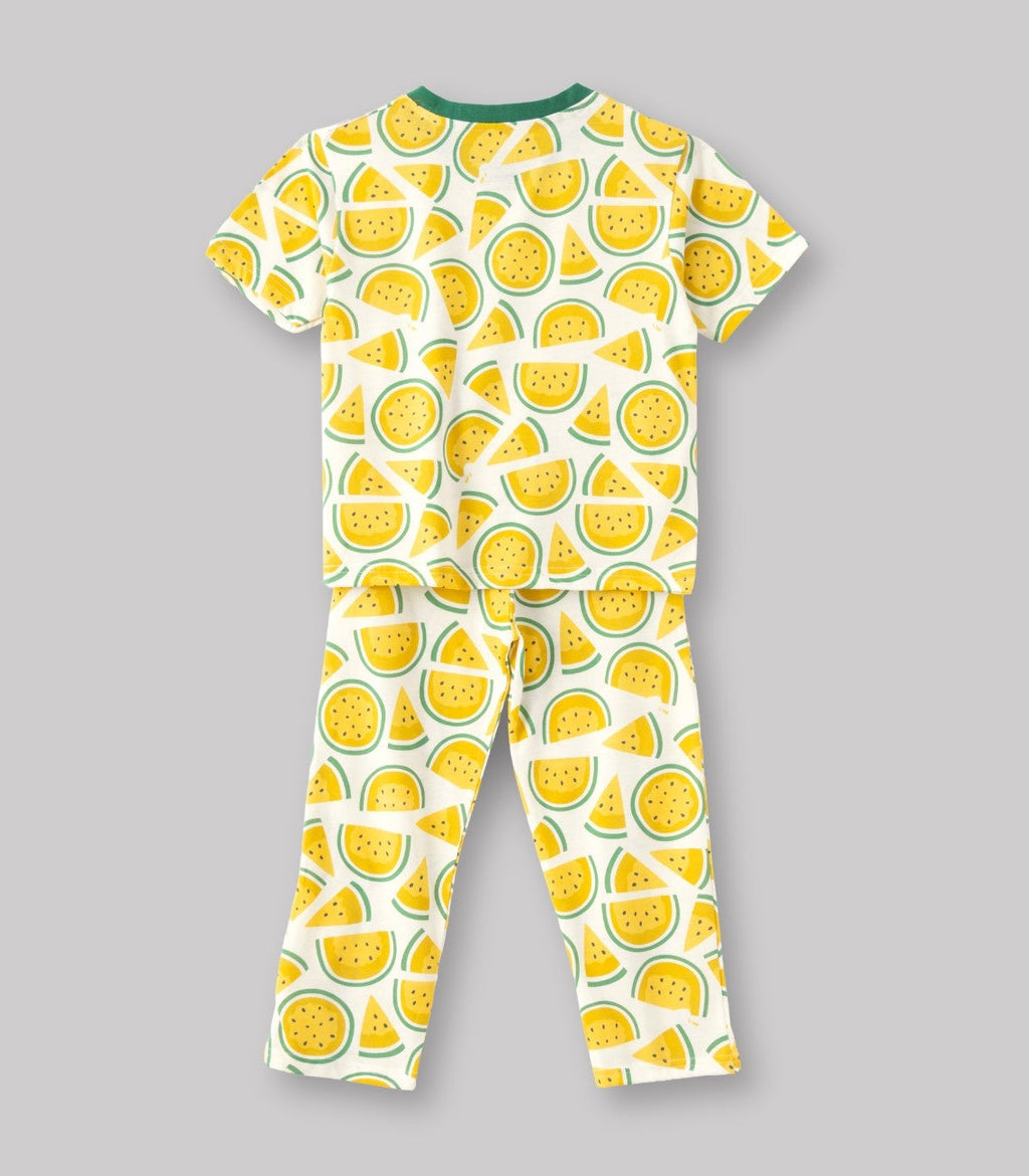 all over printed kids night dress back