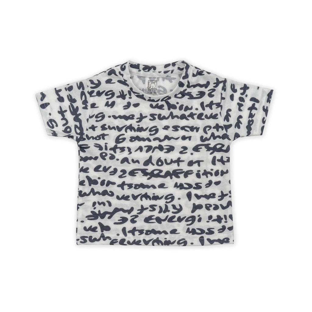 typography printed cotton baby clothes front