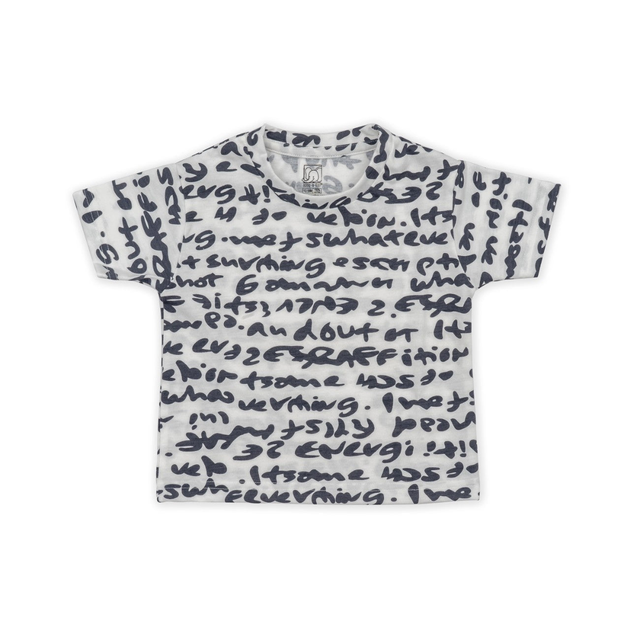 typography printed cotton baby clothes front