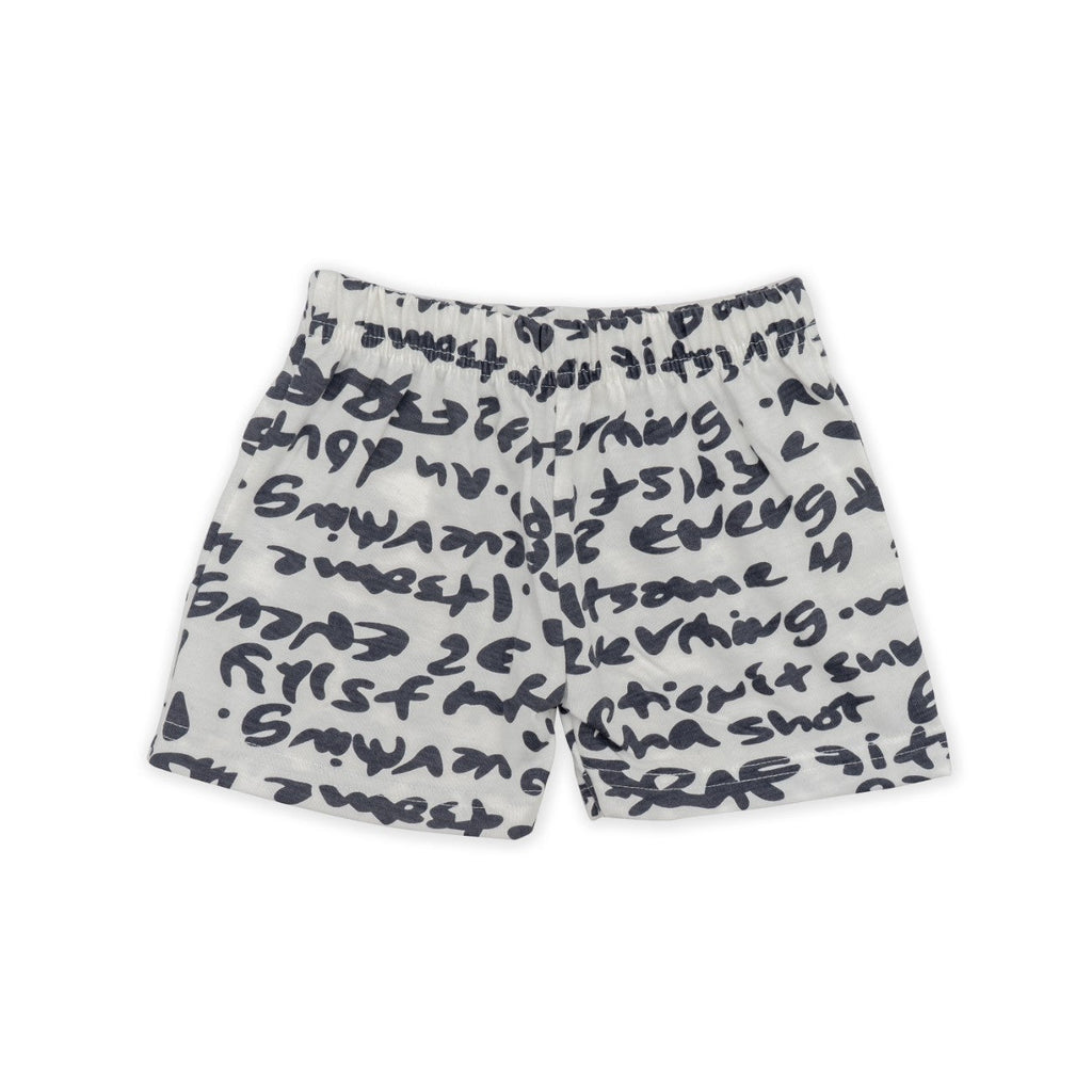typography printed cotton baby clothes shorts set