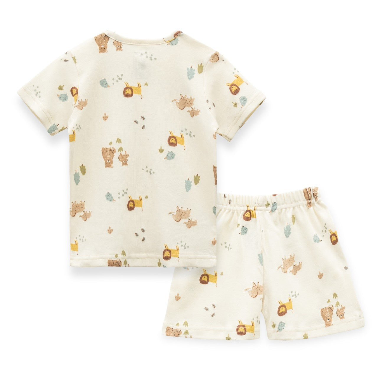 cute animals printed baby clothing set back