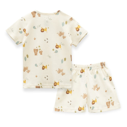 cute animals printed baby clothing set back