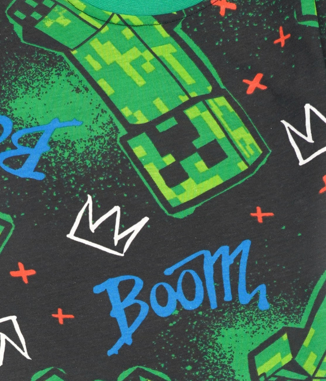 cartoon printed kids pyjama closeup