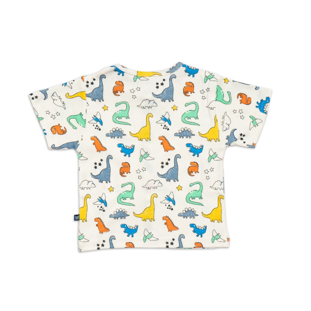 colour dino printed baby clothing set back view