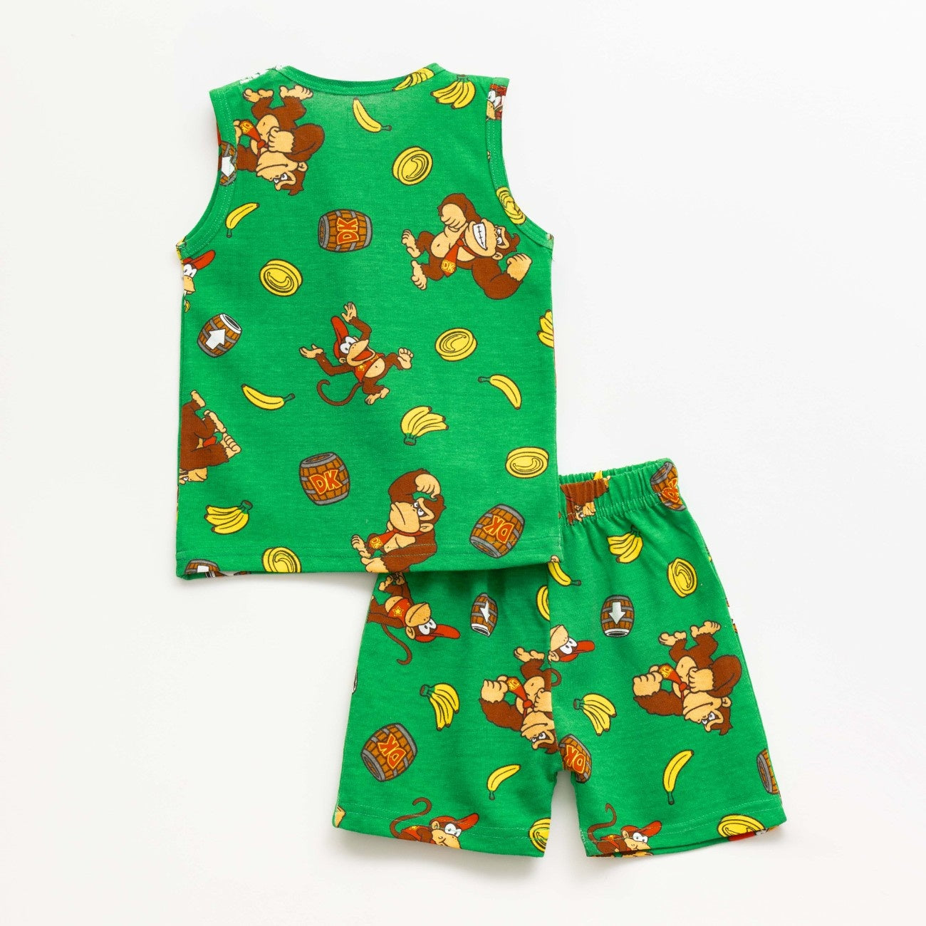 Monkey Printed Green Kids Clothing Set back