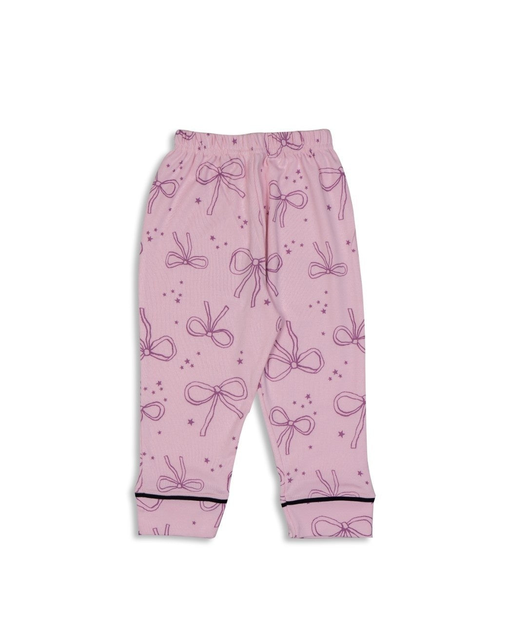 ribbon printed kids night wear set