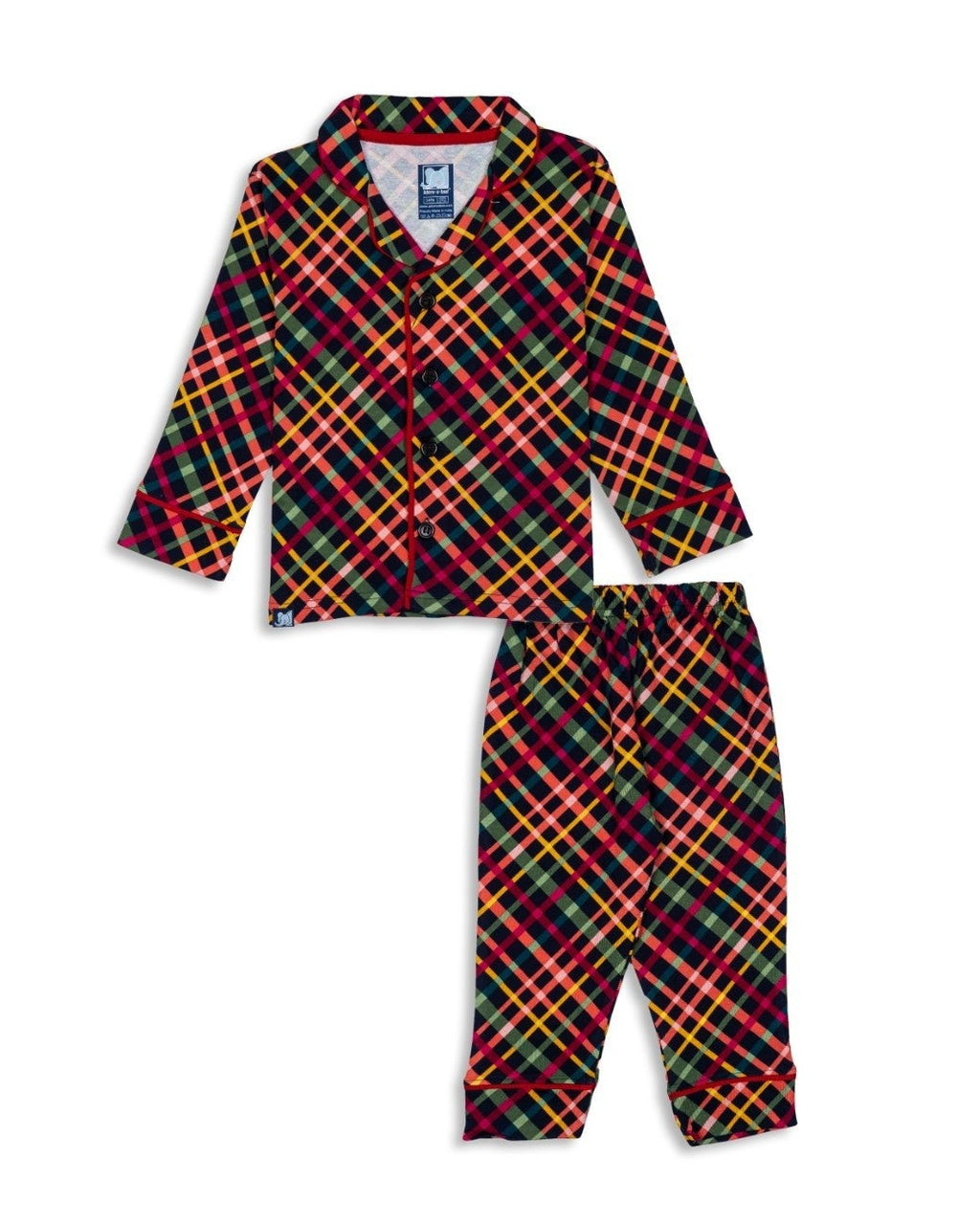 cross striped kids night suit 