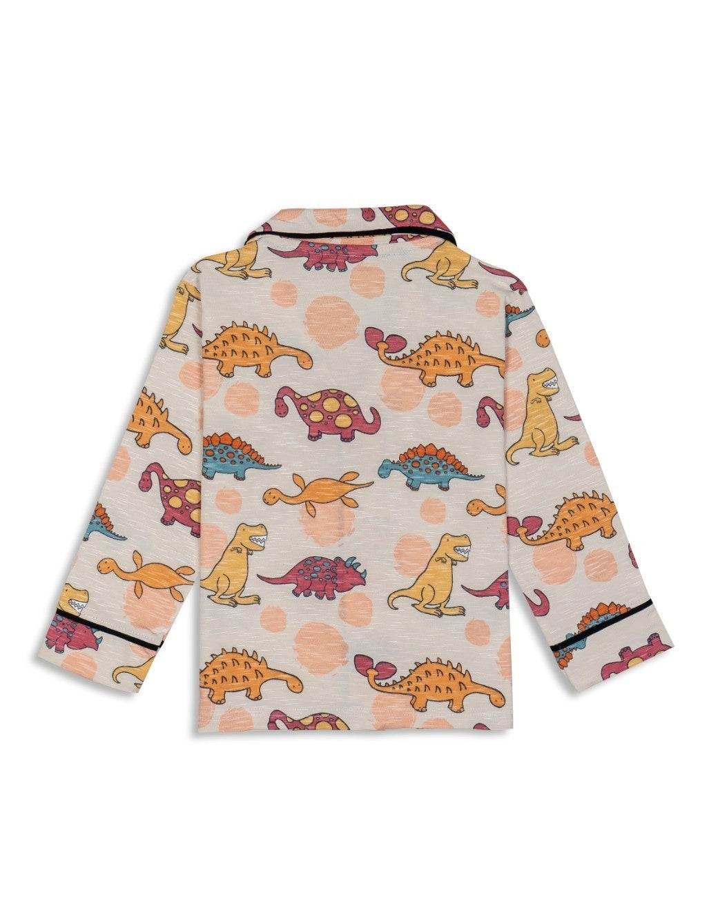 dino printed kids night dress back