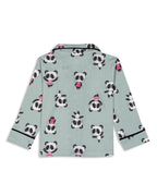 panda printed kids night dress suit